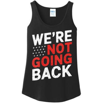 We Are Not Going Back Kamala Harris Waltz 24 Ladies Essential Tank