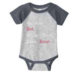 We Are Not Going Back Like Ever 2024 Usa Infant Baby Jersey Bodysuit