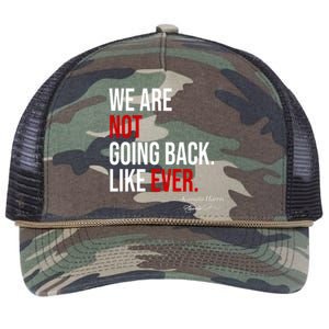 We Are Not Going Back Like Ever Kamala Harris 2024 Retro Rope Trucker Hat Cap