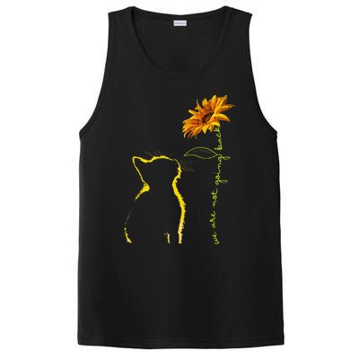 We Are Not Going Back Cat Sunflower Design Gift PosiCharge Competitor Tank