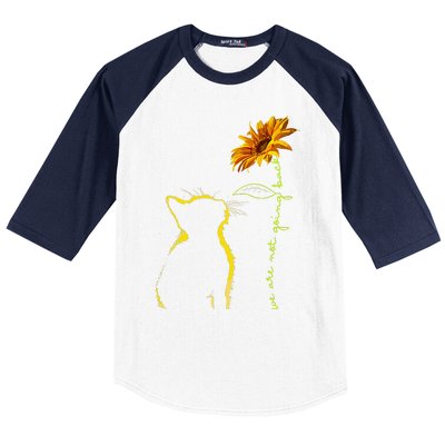 We Are Not Going Back Cat Sunflower Design Gift Baseball Sleeve Shirt