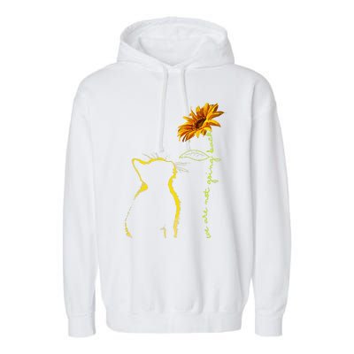 We Are Not Going Back Cat Sunflower Design Gift Garment-Dyed Fleece Hoodie