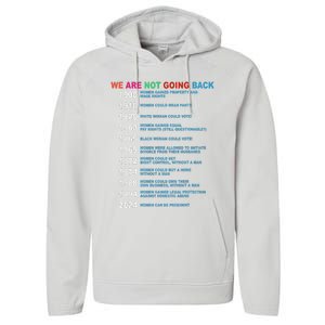 We Are Not Going Back Voting Rights Vote Performance Fleece Hoodie