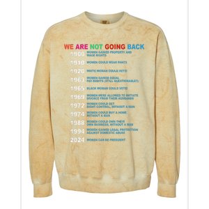 We Are Not Going Back Voting Rights Vote Colorblast Crewneck Sweatshirt