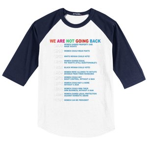 We Are Not Going Back Voting Rights Vote Baseball Sleeve Shirt