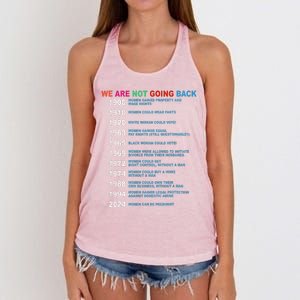 We Are Not Going Back Voting Rights Vote Women's Knotted Racerback Tank