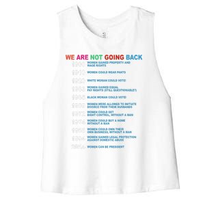 We Are Not Going Back Voting Rights Vote Women's Racerback Cropped Tank