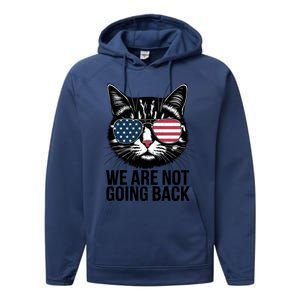 We Are Not Going Back Election Day Themed Artwork Performance Fleece Hoodie