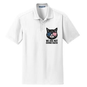 We Are Not Going Back Election Day Themed Artwork Dry Zone Grid Polo