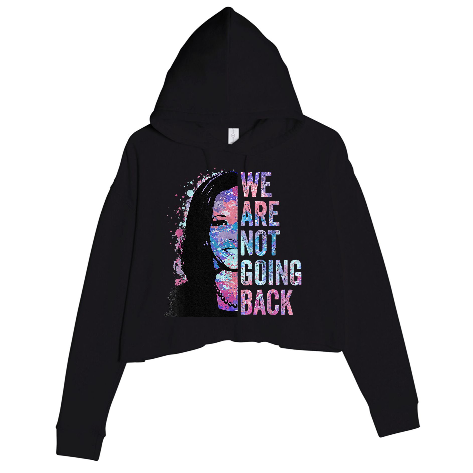 We Are Not Going Back Vintage 2024 Crop Fleece Hoodie