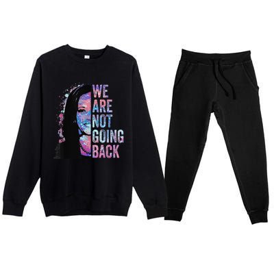 We Are Not Going Back Vintage 2024 Premium Crewneck Sweatsuit Set