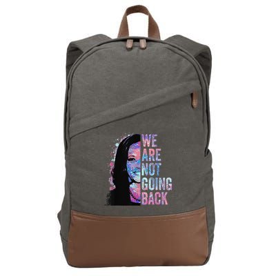 We Are Not Going Back Vintage 2024 Cotton Canvas Backpack