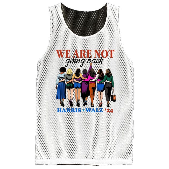 We Are Not Going Back Kamala Harris Waltz 24 Madam President Mesh Reversible Basketball Jersey Tank