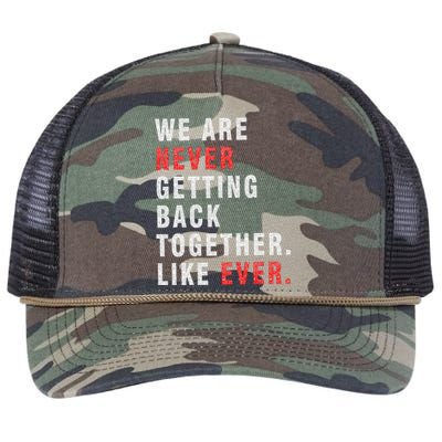 We Are Never Getting Back Together Retro Rope Trucker Hat Cap