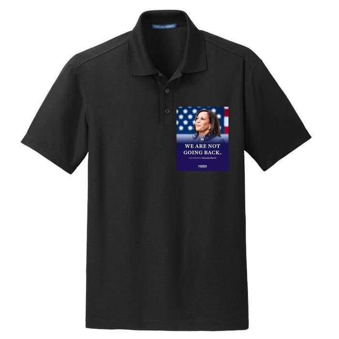 We Are Not Going Back Vice President Kamala Harris.Png Dry Zone Grid Polo