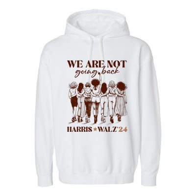 We Are Not Going Back Vote Harris Democratic Election 2024 Garment-Dyed Fleece Hoodie