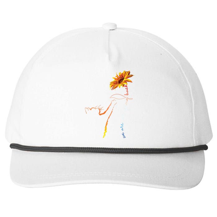 We Are Not Going Back Cute Cat Sunflower Kamala Snapback Five-Panel Rope Hat