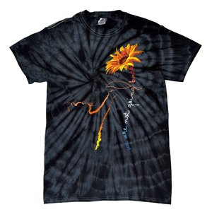 We Are Not Going Back Cute Cat Sunflower Kamala Tie-Dye T-Shirt