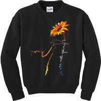 We Are Not Going Back Cute Cat Sunflower Kamala Kids Sweatshirt