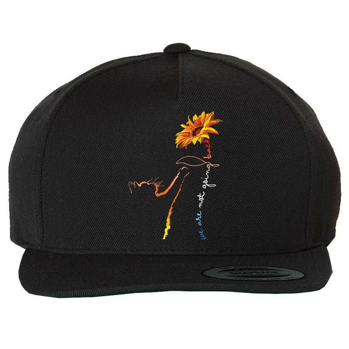 We Are Not Going Back Cute Cat Sunflower Kamala Wool Snapback Cap