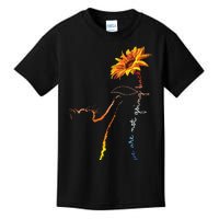 We Are Not Going Back Cute Cat Sunflower Kamala Kids T-Shirt