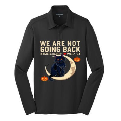 We Are Not Going Back Kamala Harris Waltz 24 Silk Touch Performance Long Sleeve Polo