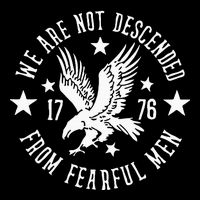 We Are Not Descended From Fearful 1776 Drawstring Bag