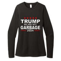 We Are Not Garbage Vote Trump 2024 Funny Quote Biden Womens CVC Long Sleeve Shirt