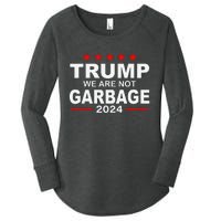 We Are Not Garbage Vote Trump 2024 Funny Quote Biden Women's Perfect Tri Tunic Long Sleeve Shirt