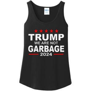 We Are Not Garbage Vote Trump 2024 Funny Quote Biden Ladies Essential Tank