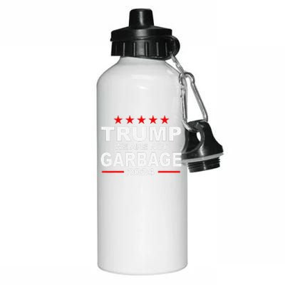 We Are Not Garbage Vote Trump 2024 Funny Quote Biden Aluminum Water Bottle 