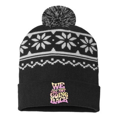 We Are Not Going Back Gift USA-Made Snowflake Beanie