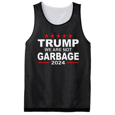 We Are Not Garbage Vote Trump 2024 Funny Quote Biden Mesh Reversible Basketball Jersey Tank