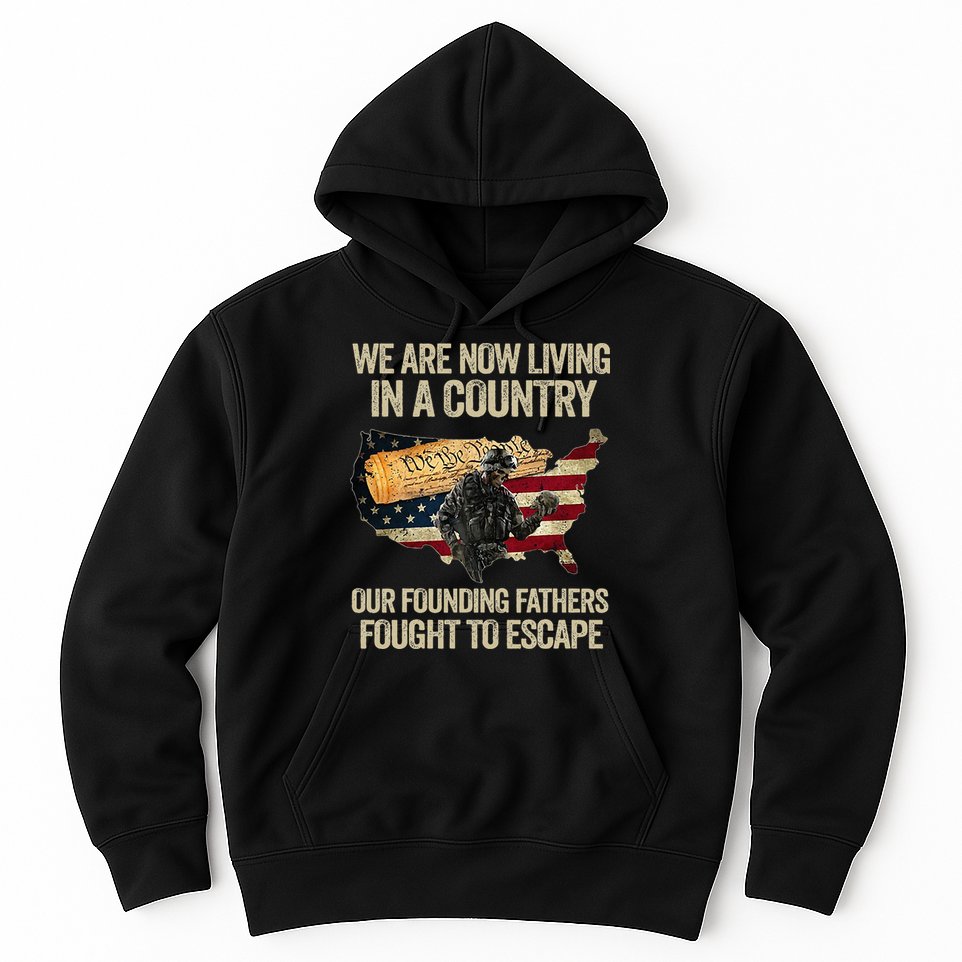 We Are Now Living In A Country Our Founding Fathers Fought Hoodie