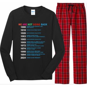 We Are Not Going Back Voting Rights Vote Reproductive Long Sleeve Pajama Set