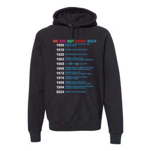 We Are Not Going Back Voting Rights Vote Reproductive Premium Hoodie