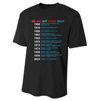 We Are Not Going Back Voting Rights Vote Reproductive Performance Sprint T-Shirt