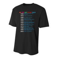 We Are Not Going Back Voting Rights Vote Reproductive Youth Performance Sprint T-Shirt