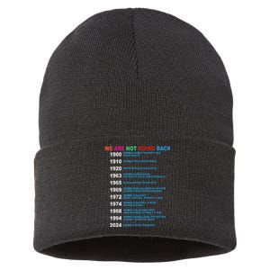 We Are Not Going Back Voting Rights Vote Reproductive Sustainable Knit Beanie