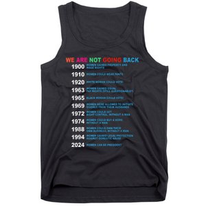 We Are Not Going Back Voting Rights Vote Reproductive Tank Top