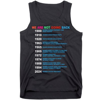 We Are Not Going Back Voting Rights Vote Reproductive Tank Top