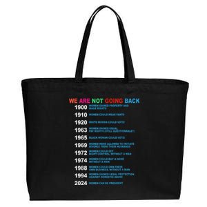 We Are Not Going Back Voting Rights Vote Reproductive Cotton Canvas Jumbo Tote