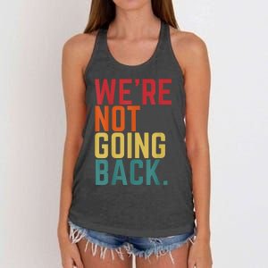 We Are Not Going Back Women's Knotted Racerback Tank