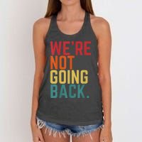 We Are Not Going Back Women's Knotted Racerback Tank