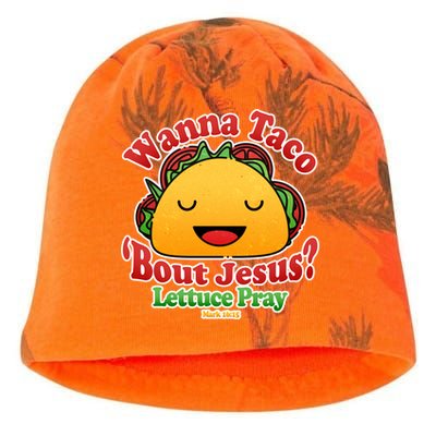 Wana Taco Bout Jesus Lettuce Pray Mark 16:15 Kati - Camo Knit Beanie