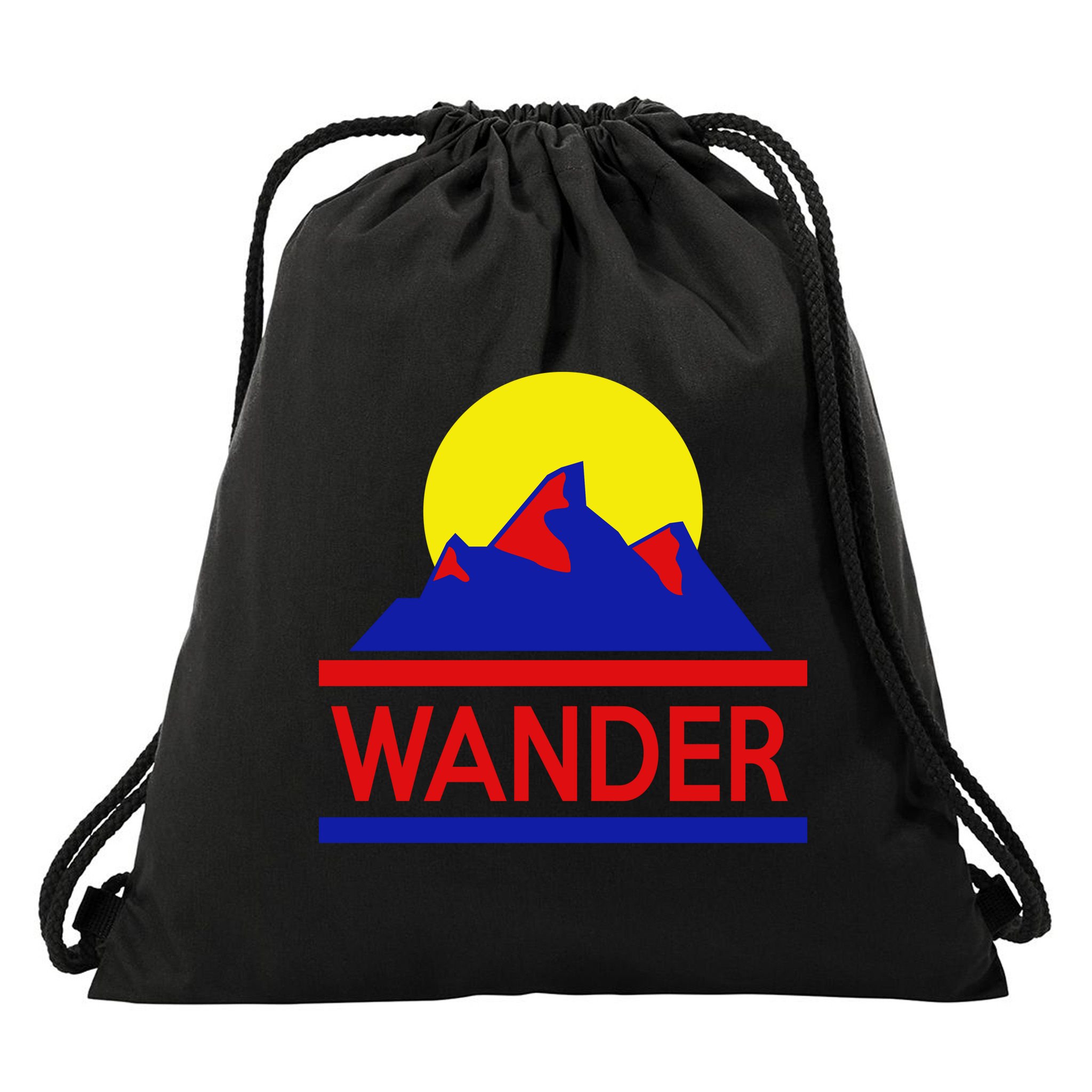Wander The World Drawstring Bag