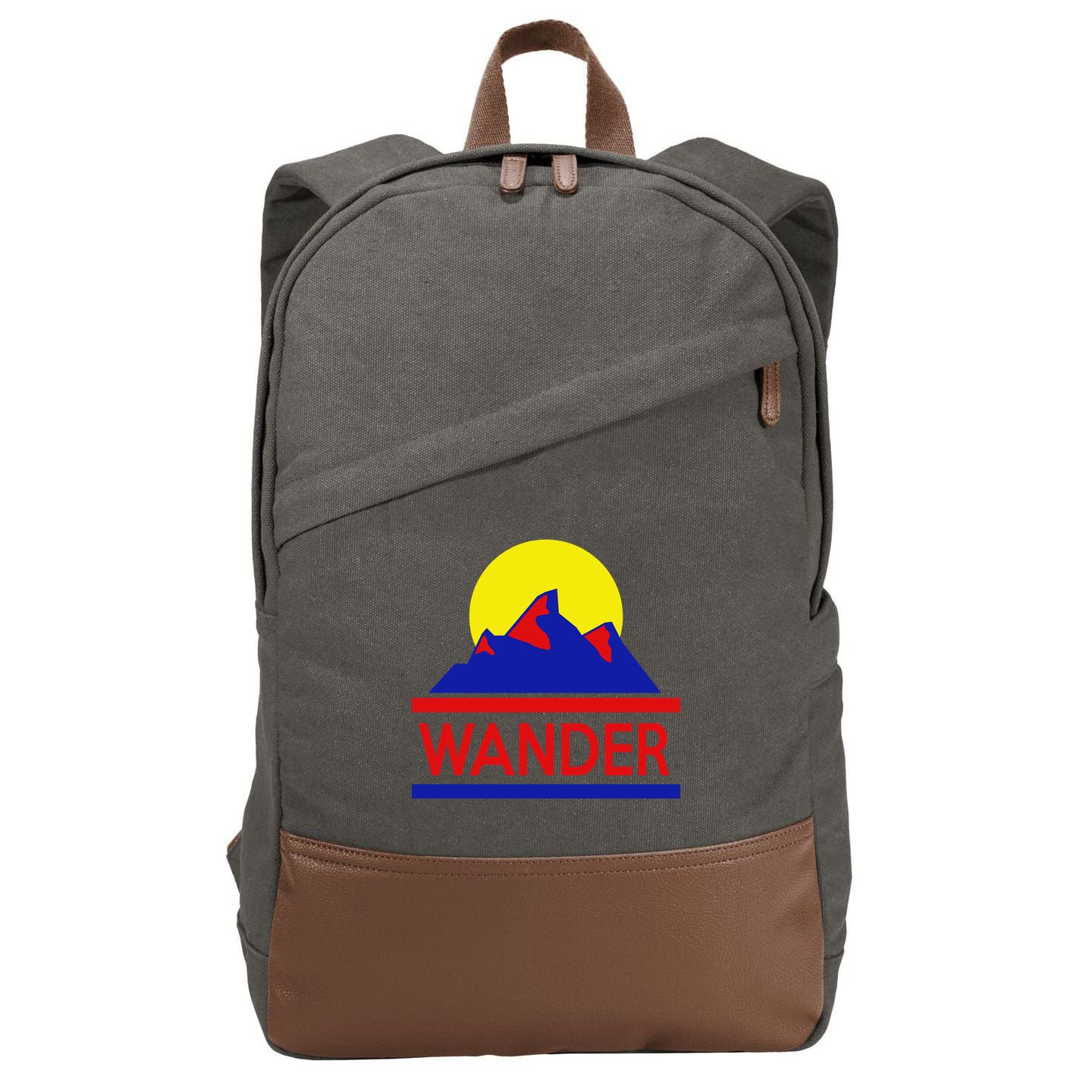 Wander The World Cotton Canvas Backpack