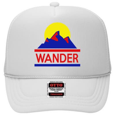 Wander The World High Crown Mesh Back Trucker Hat