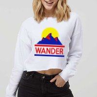 Wander The World Cropped Pullover Crew