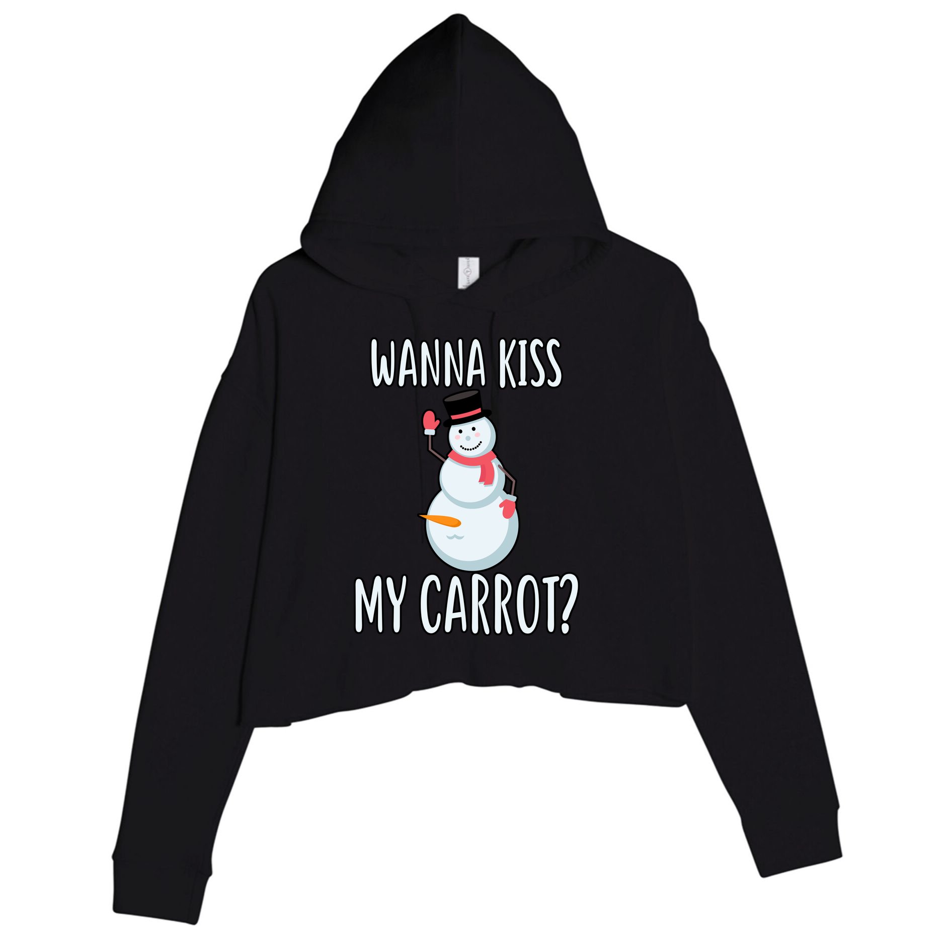 Wanna Kiss My Carrot? Crop Fleece Hoodie